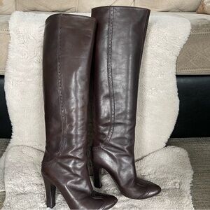 Bottega Veneta Lambskin Leather Knee High Boots